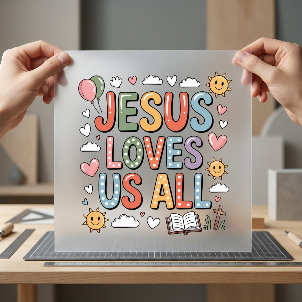 Jesus Loves All Christian Christian Faith Ready to Press DTF Transfer for Dtf
