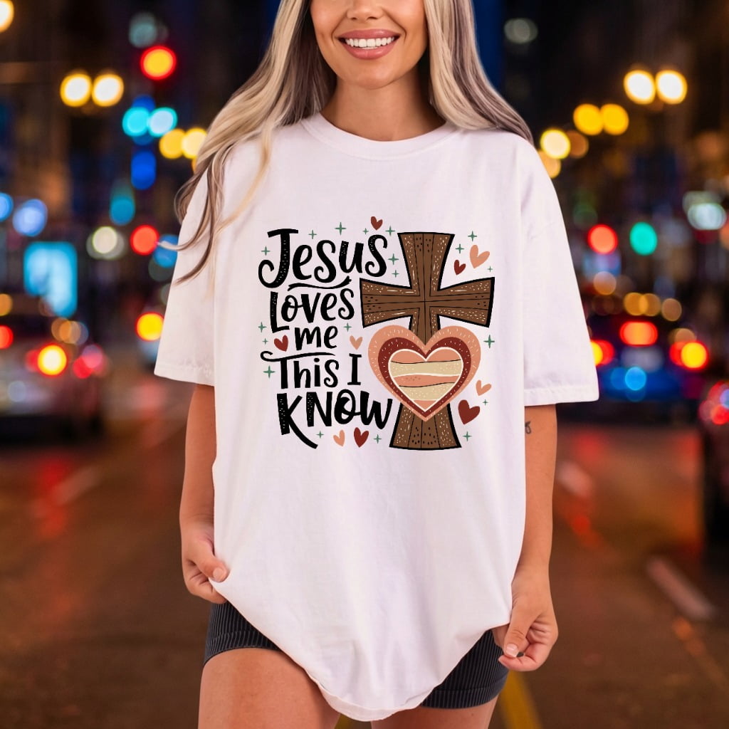 Jesus Loves Know Retro Christian Faith Ready to Press DTF Transfer for Dtf