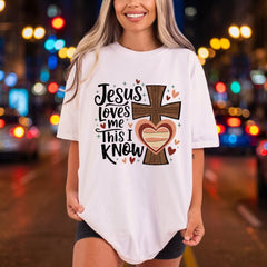 Jesus Loves Know Retro Christian Faith Ready to Press DTF Transfer for Dtf