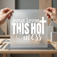 Jesus Loves Not Mess Christian Faith Ready to Press DTF Transfer for Dtf