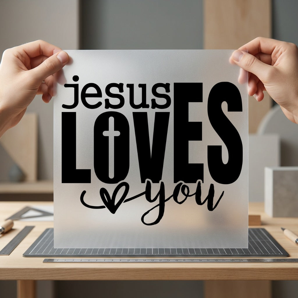 Jesus Loves You Faith Christian Faith Ready to Press DTF Transfer for Dtf