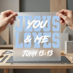 Jesus Loves You John Christian Faith Ready to Press DTF Transfer for Dtf