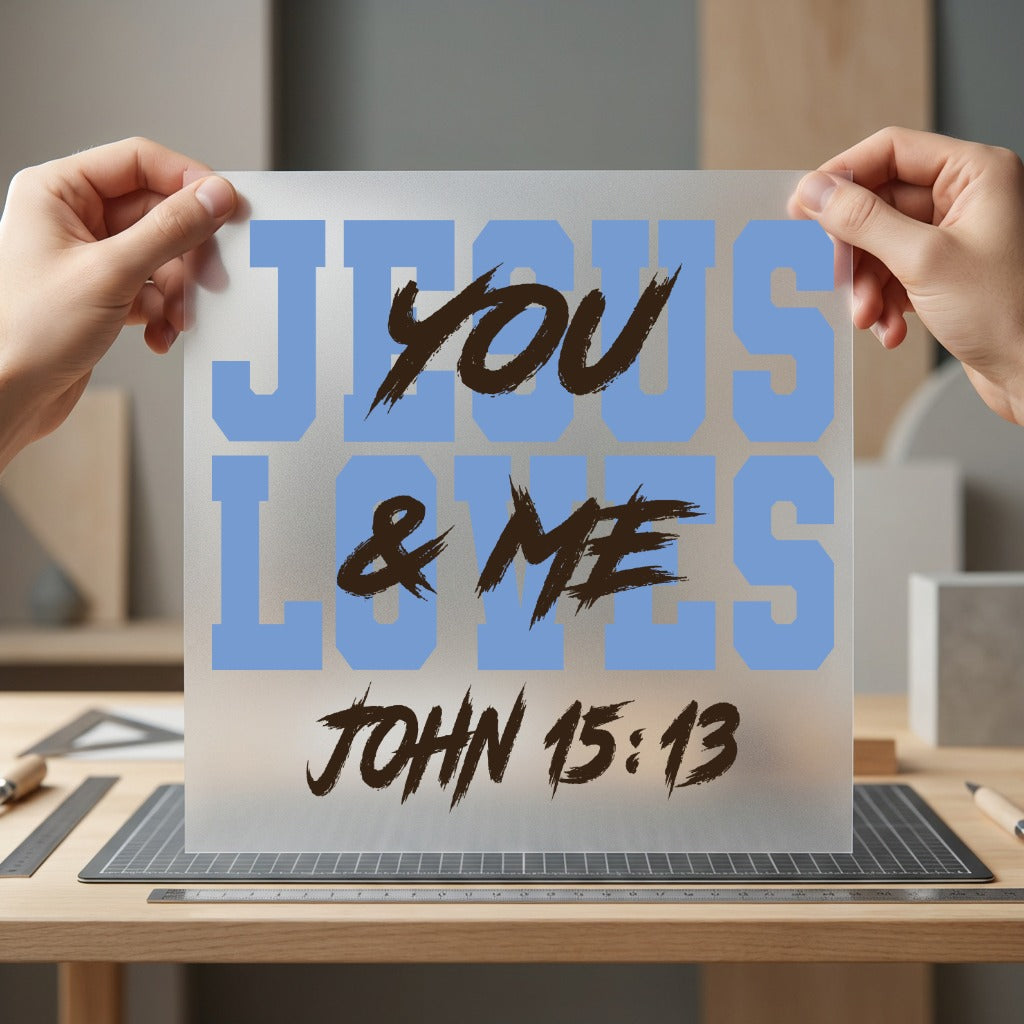 Jesus Loves You John Christian Faith Ready to Press DTF Transfer for Dtf