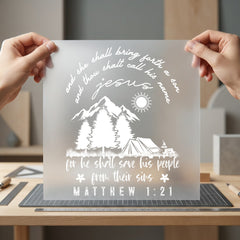 Jesus Matthew Scripture Mountains Christian Faith Ready to Press DTF Transfer for Dtf