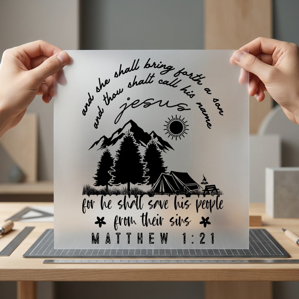 Jesus Matthew Scripture Mountains Christian Faith Ready to Press DTF Transfer for Dtf