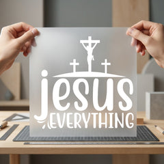 Jesus Over Everything Faith-inspired Christian Faith Ready to Press DTF Transfer for Dtf