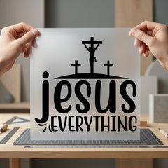 Jesus Over Everything Faith-inspired Christian Faith Ready to Press DTF Transfer for Dtf