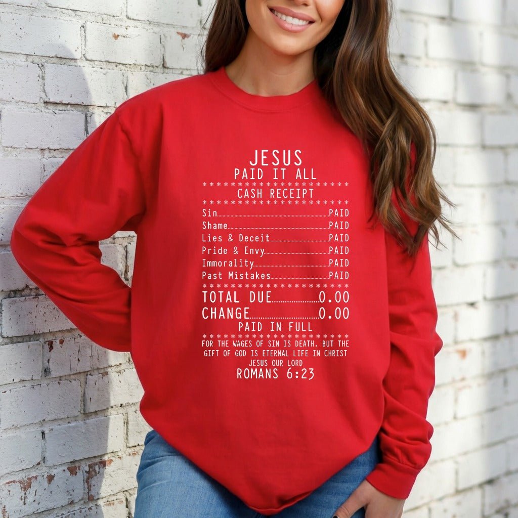 Jesus Paid It All | Redemption & Grace Sweatshirt - Luckets.com