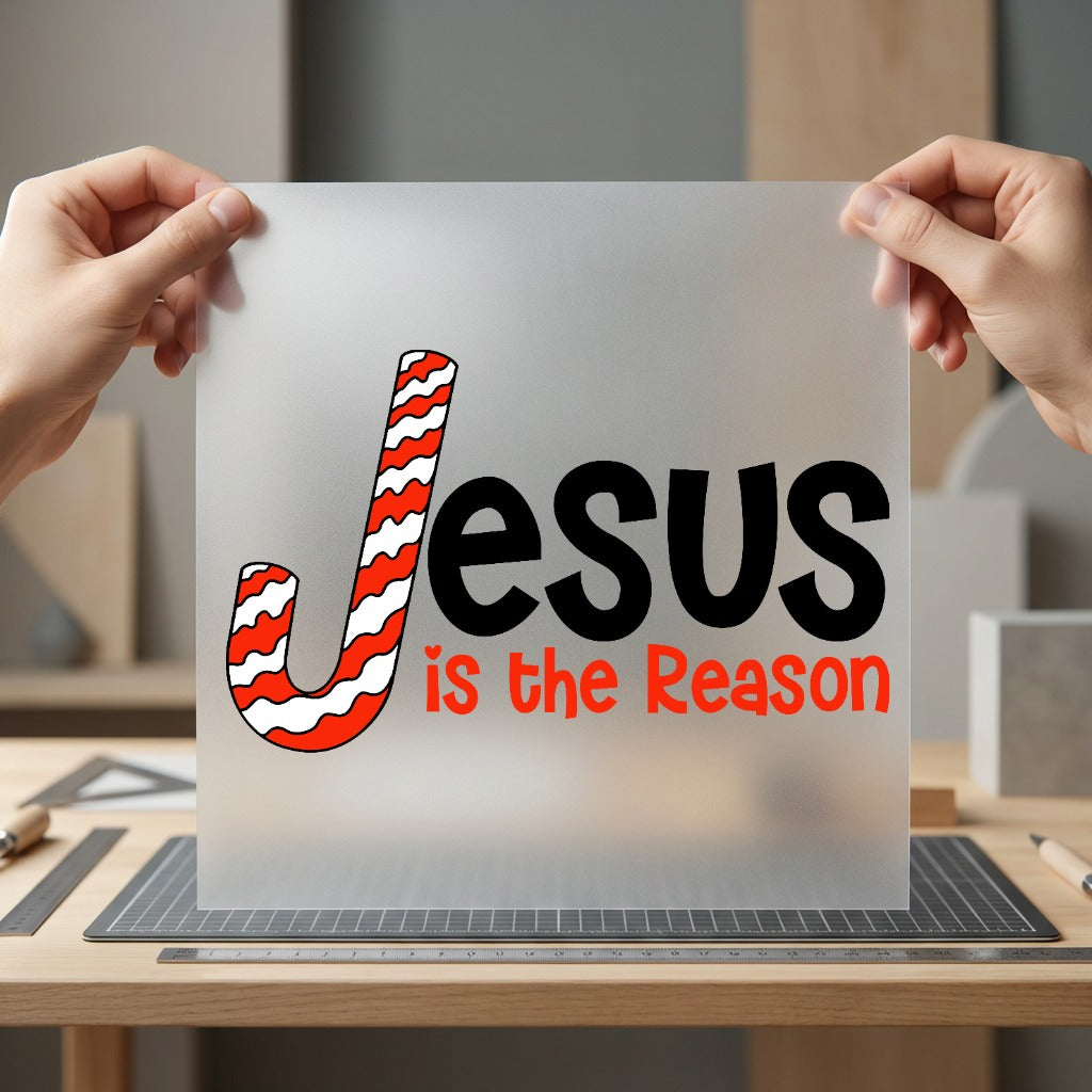 Jesus Reason Christmas Candy Christian Faith Ready to Press DTF Transfer for Dtf
