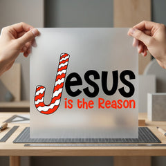 Jesus Reason Christmas Candy Christian Faith Ready to Press DTF Transfer for Dtf