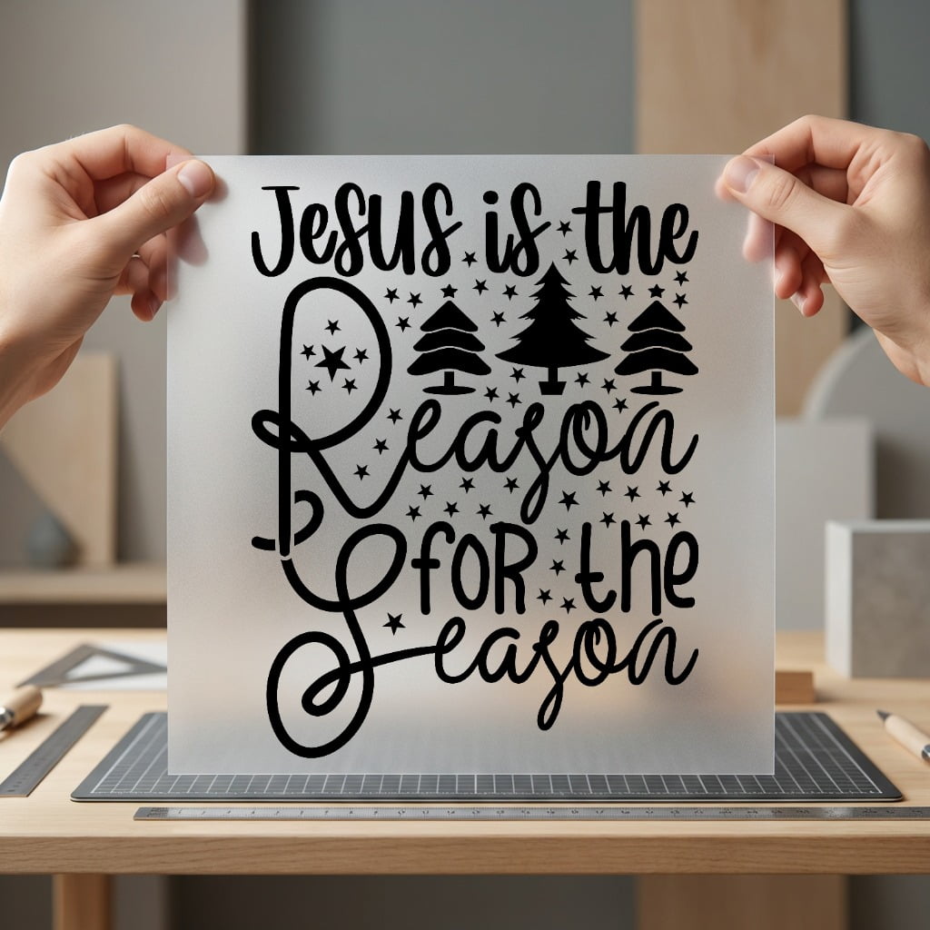 Jesus Reason Christmas Script Christian Faith Ready to Press DTF Transfer for Dtf