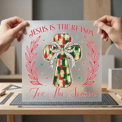 Jesus Reason Cross Christmas Christian Faith Ready to Press DTF Transfer for Dtf