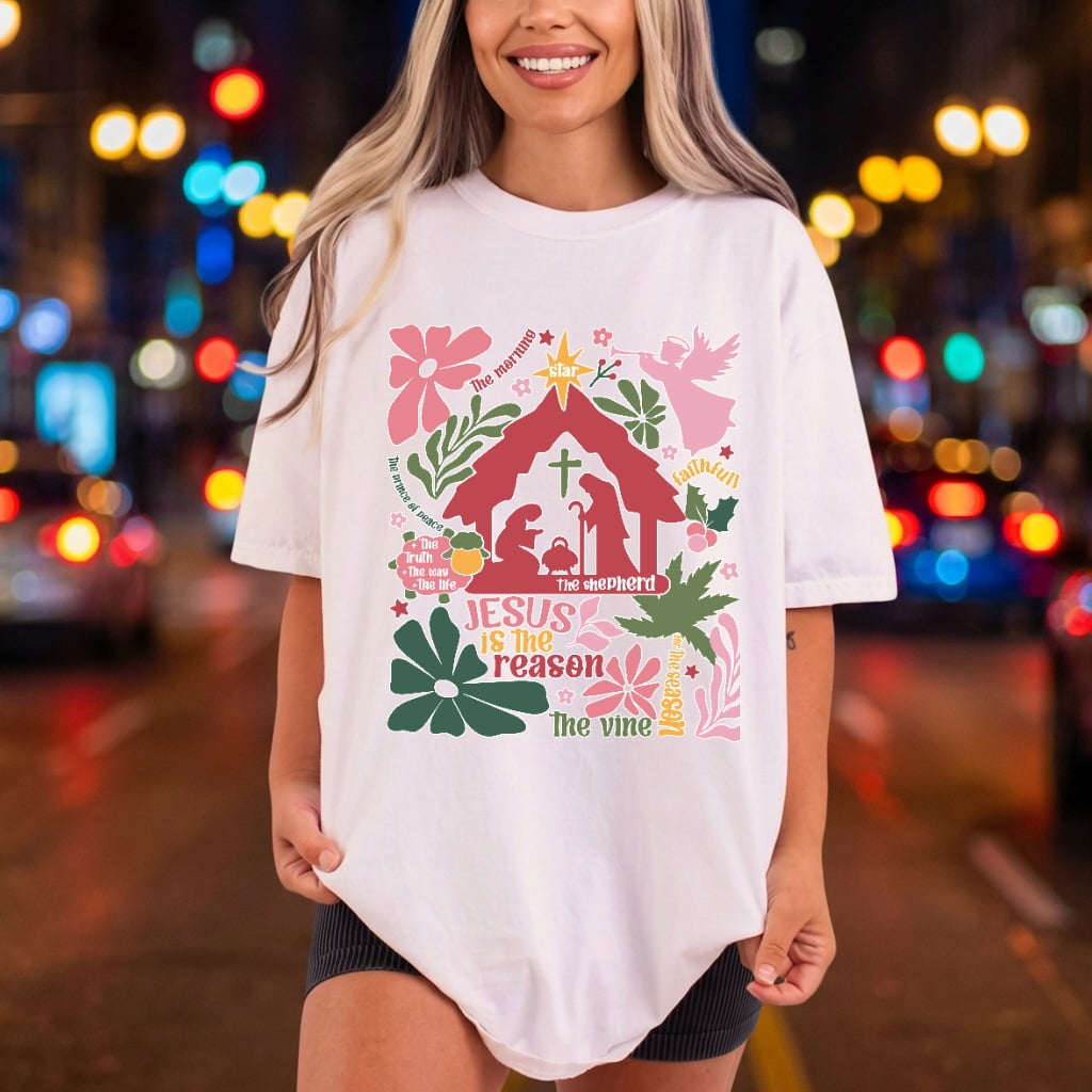 Jesus Reason Retro Christmas Faith Christmas Ready to Press DTF Transfer for Dtf
