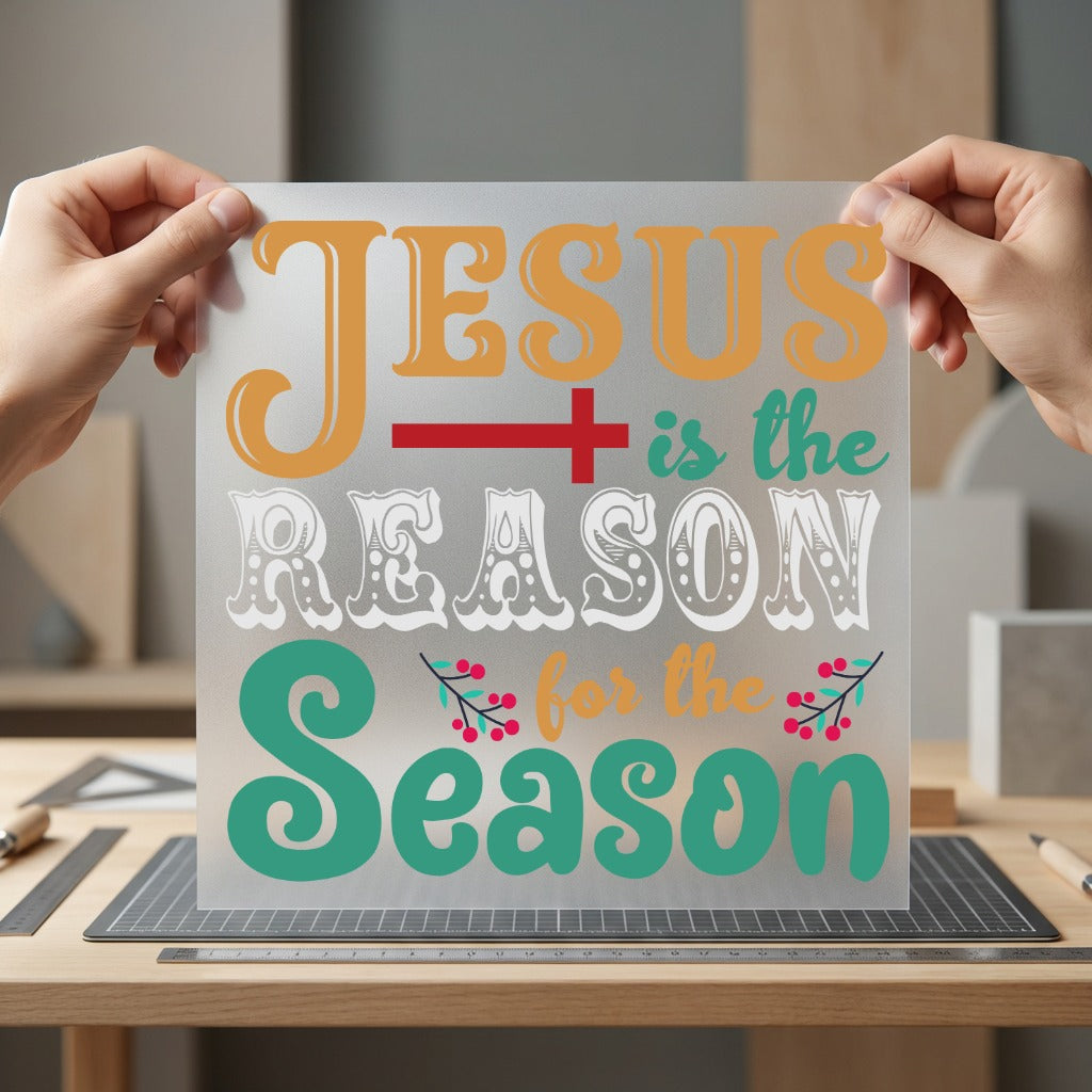 Jesus Reason Season Christmas Christian Faith Ready to Press DTF Transfer for Dtf