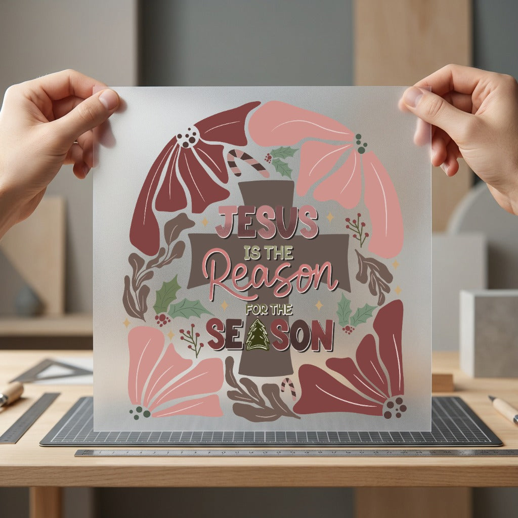 Jesus Reason Season Christmas Christian Faith Ready to Press DTF Transfer for Dtf