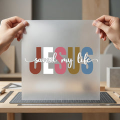 Jesus Saved Life Faith-based Christian Faith Ready to Press DTF Transfer for Dtf