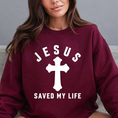 Jesus Saved My Life | Bold Testimony Sweatshirt - Luckets.com