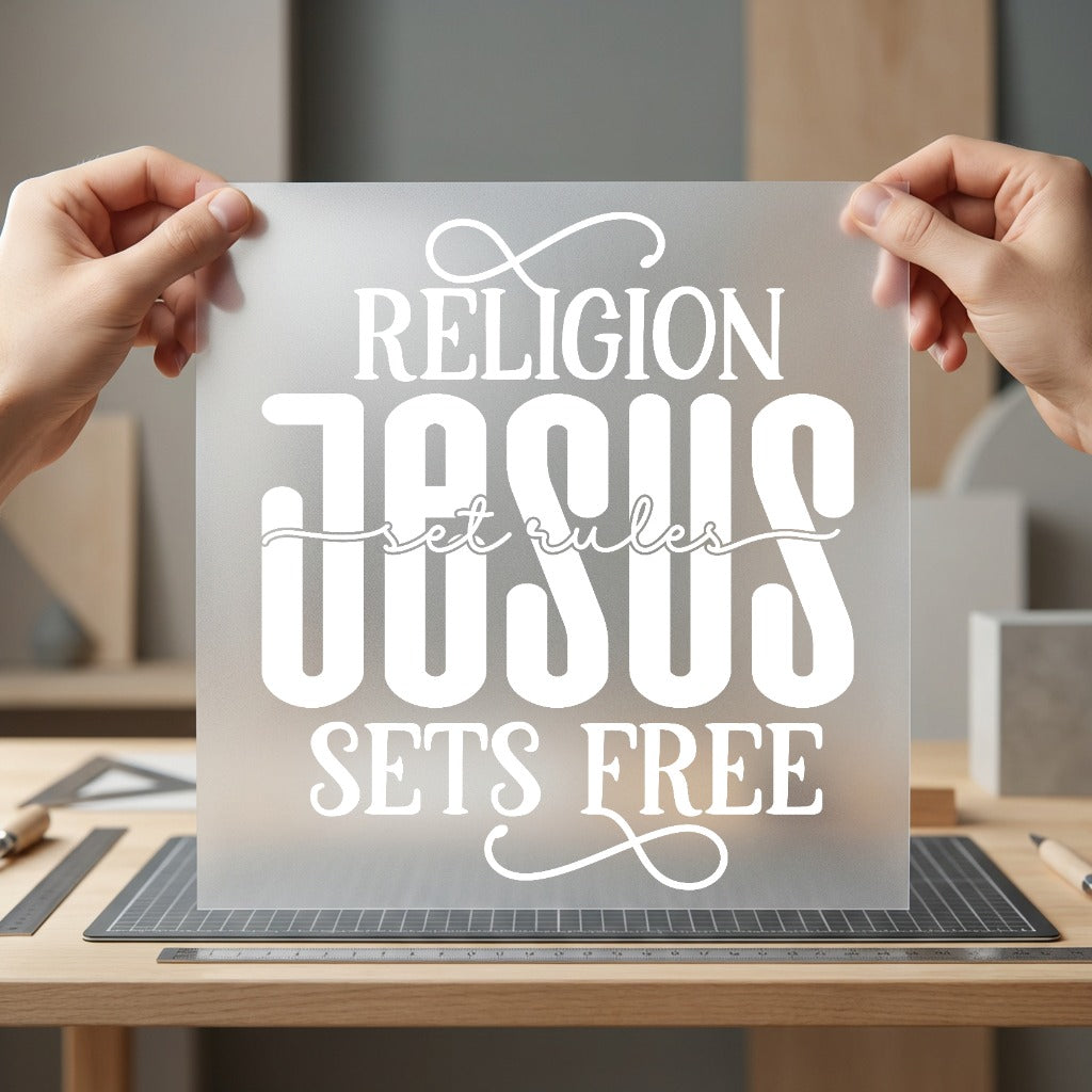 Jesus Sets Free Faith-based Christian Faith Ready to Press DTF Transfer for Dtf