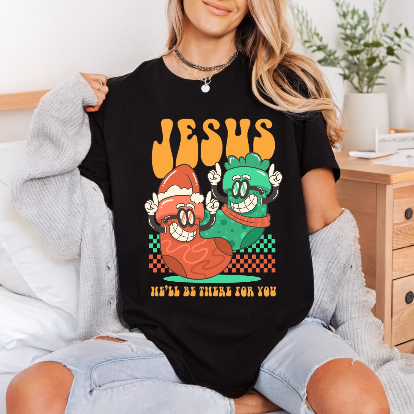 Jesus There You Retro Christian Faith Ready to Press DTF Transfer for Dtf