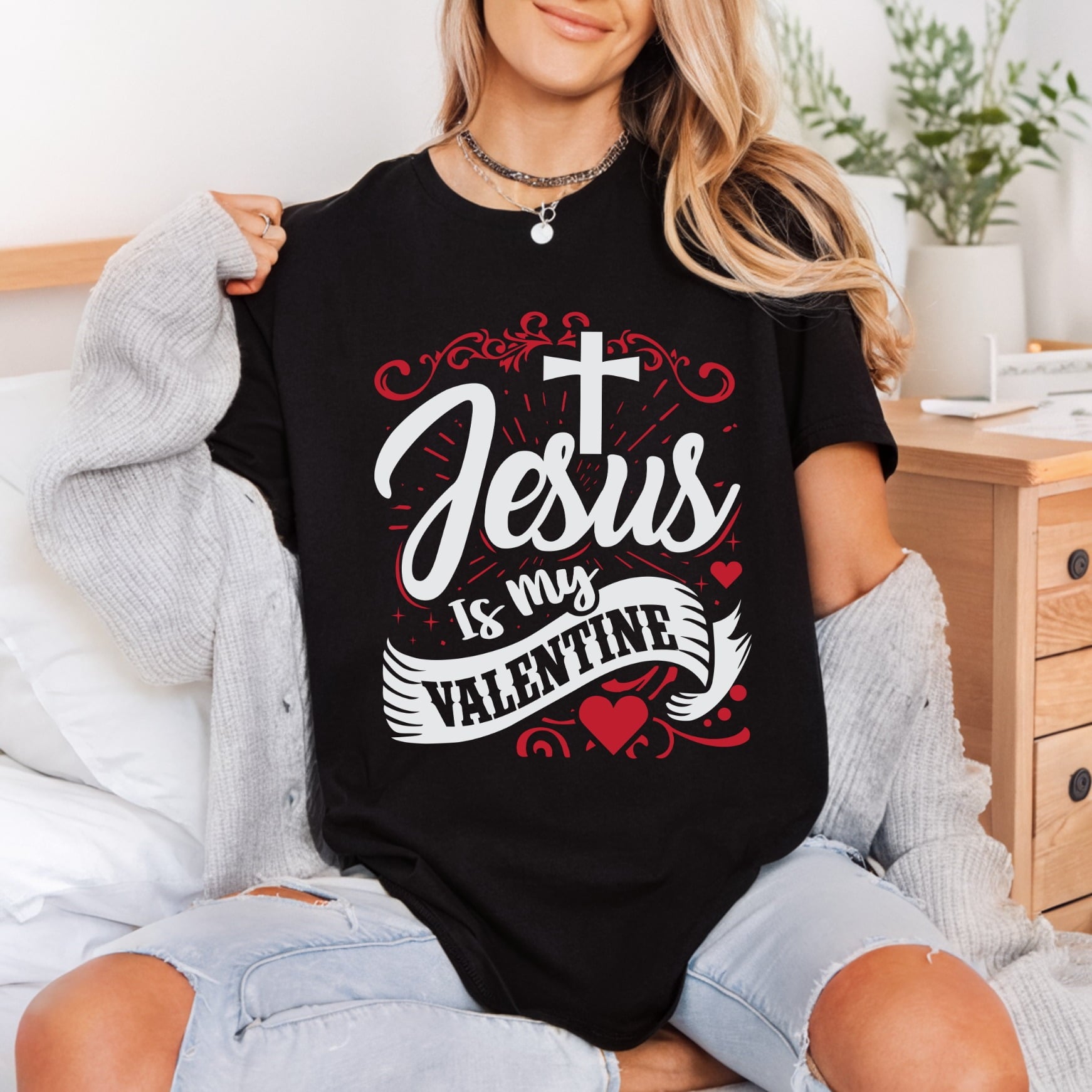 Jesus Valentine Christian Diy Christian Faith Ready to Press DTF Transfer for Dtf