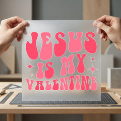 Jesus Valentine Retro Groovy Christian Faith Ready to Press DTF Transfer for Dtf