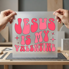 Jesus Valentine Retro Groovy Christian Faith Ready to Press DTF Transfer for Dtf
