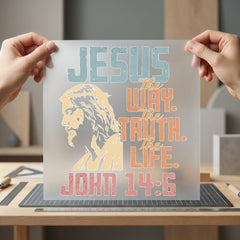 Jesus Way Truth Life Christian Faith Ready to Press DTF Transfer for Dtf
