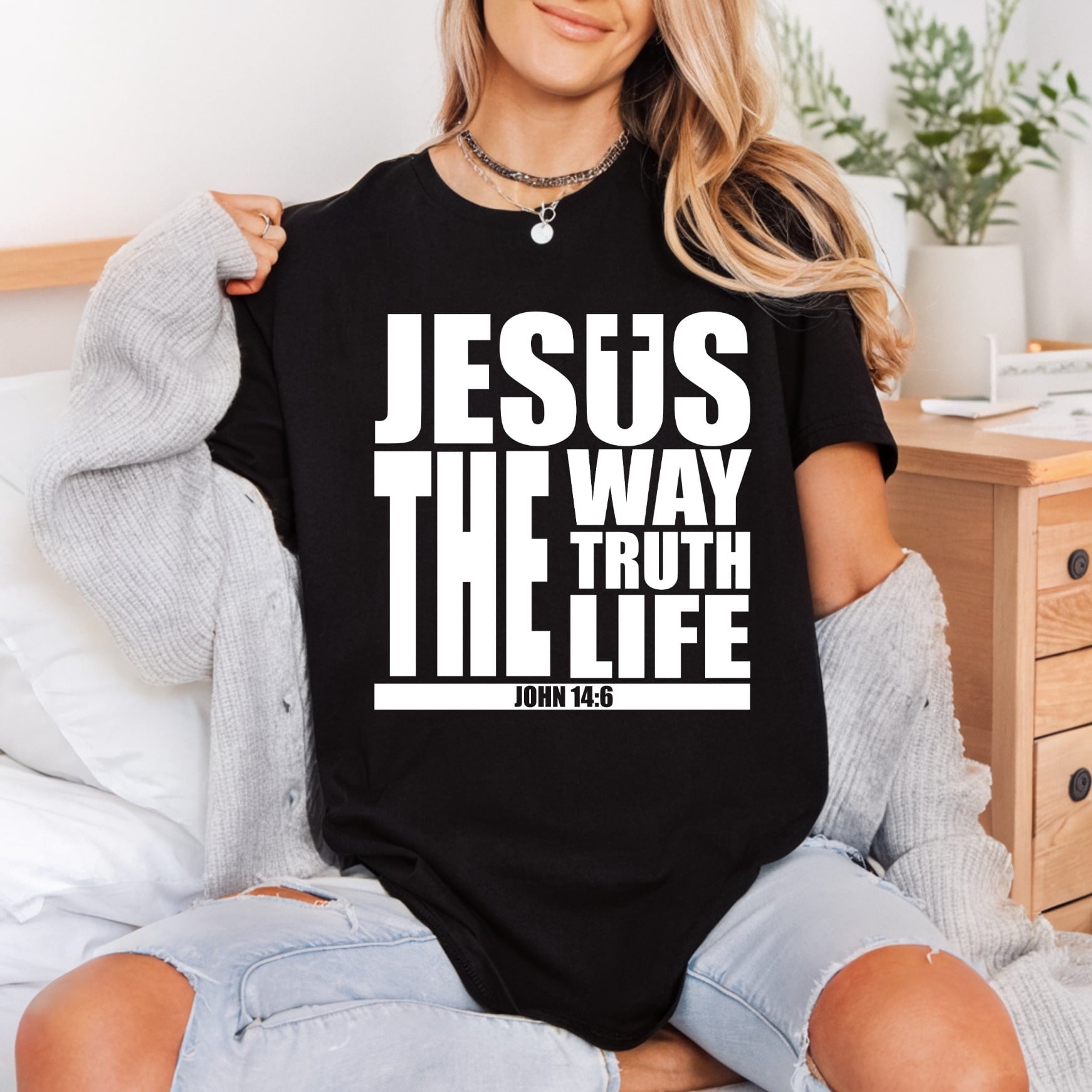 Jesus Way Truth Life Christian Faith Ready to Press DTF Transfer for Dtf