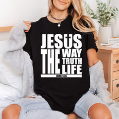 Jesus Way Truth Life Christian Faith Ready to Press DTF Transfer for Dtf