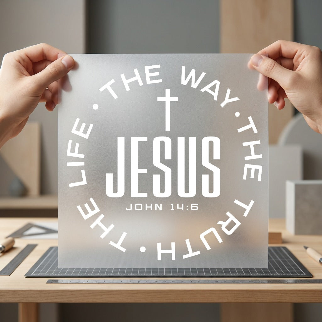Jesus Way Truth Life Christian Faith Ready to Press DTF Transfer for Dtf