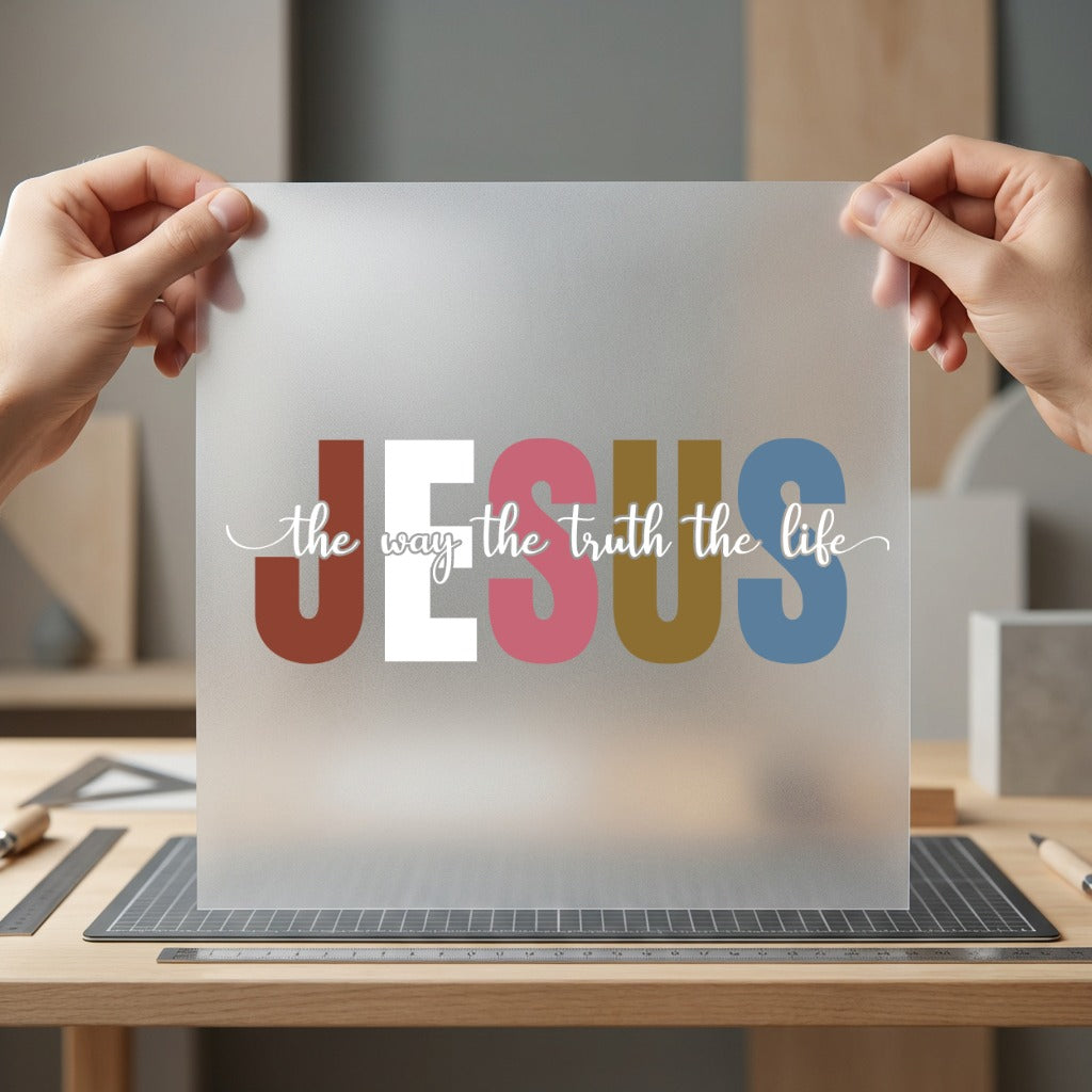 Jesus Way Truth Life Christian Faith Ready to Press DTF Transfer for Dtf