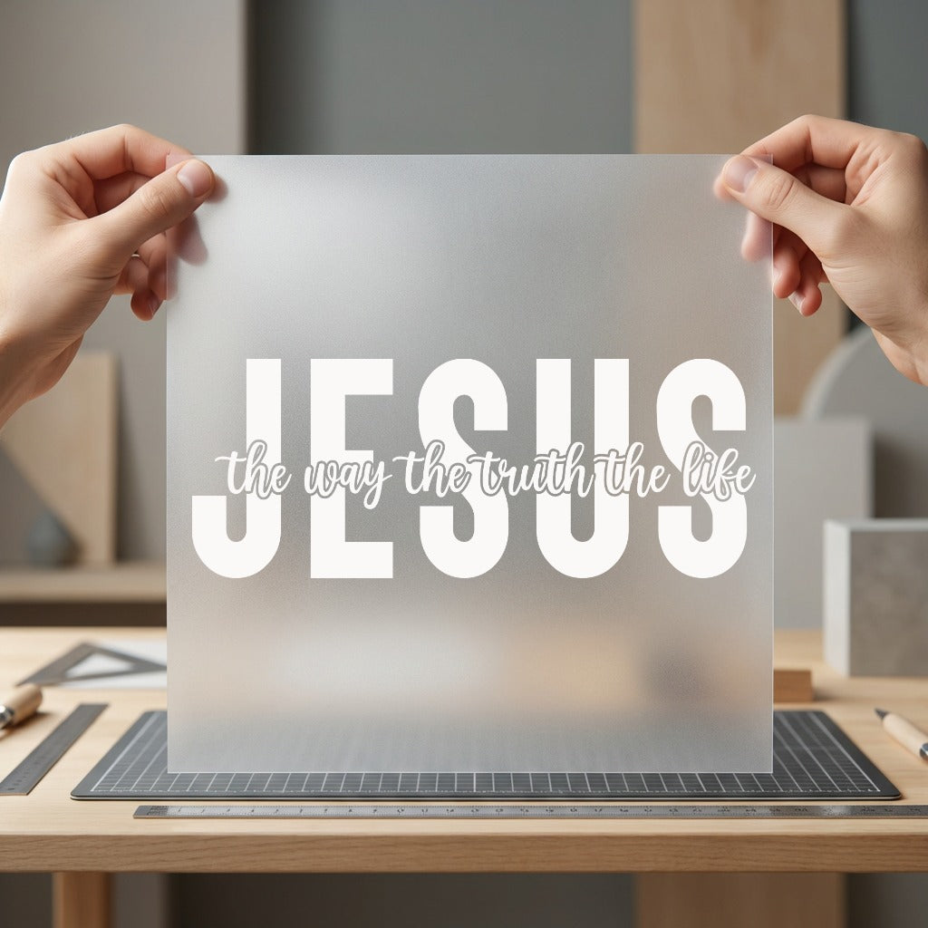 Jesus Way Truth Life Christian Faith Ready to Press DTF Transfer for Dtf