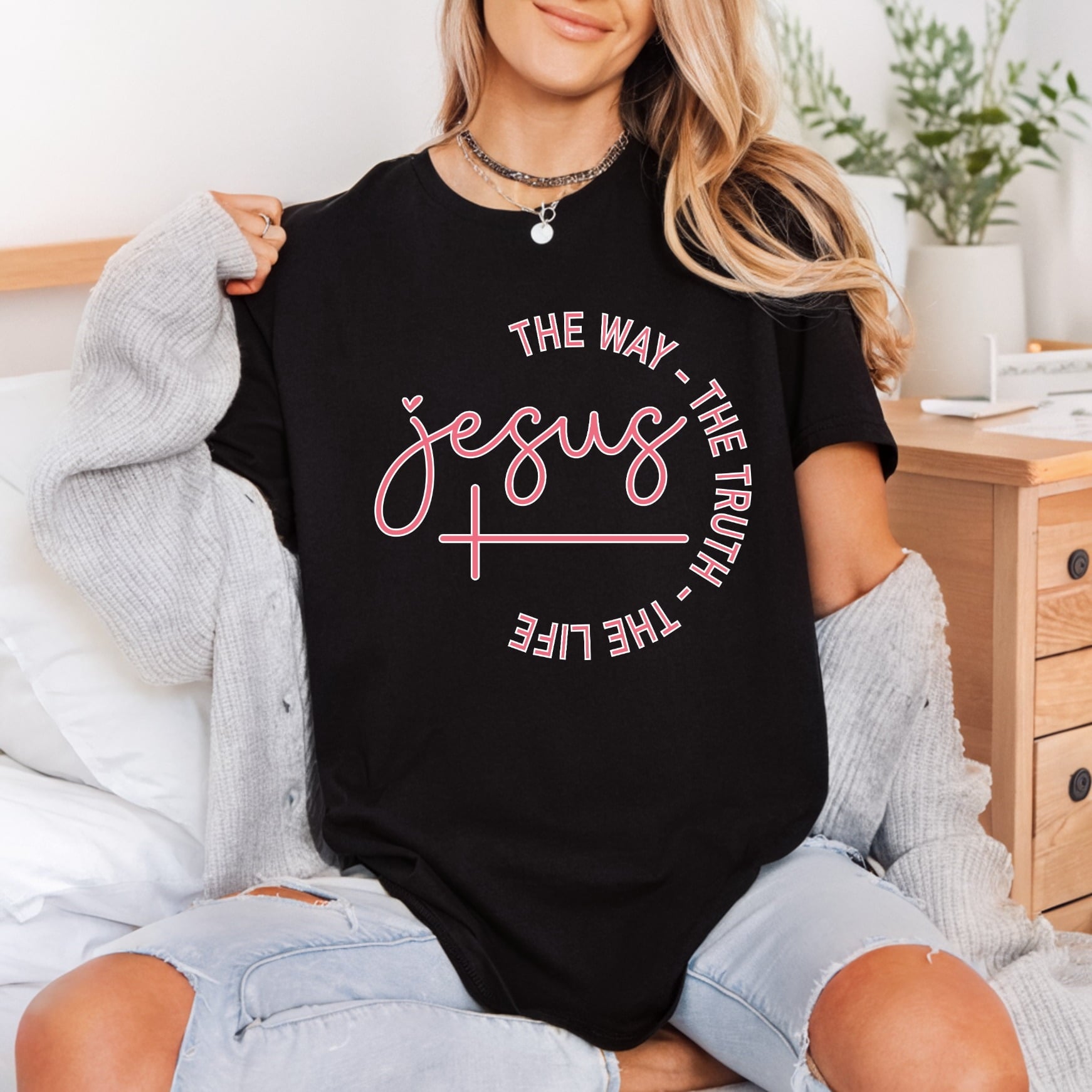 Jesus Way Truth Life Christian Faith Ready to Press DTF Transfer for Dtf
