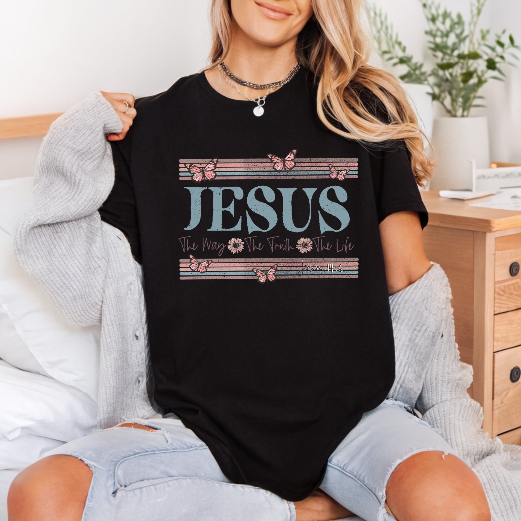 Jesus Way Truth Life Christian Faith Ready to Press DTF Transfer for Dtf