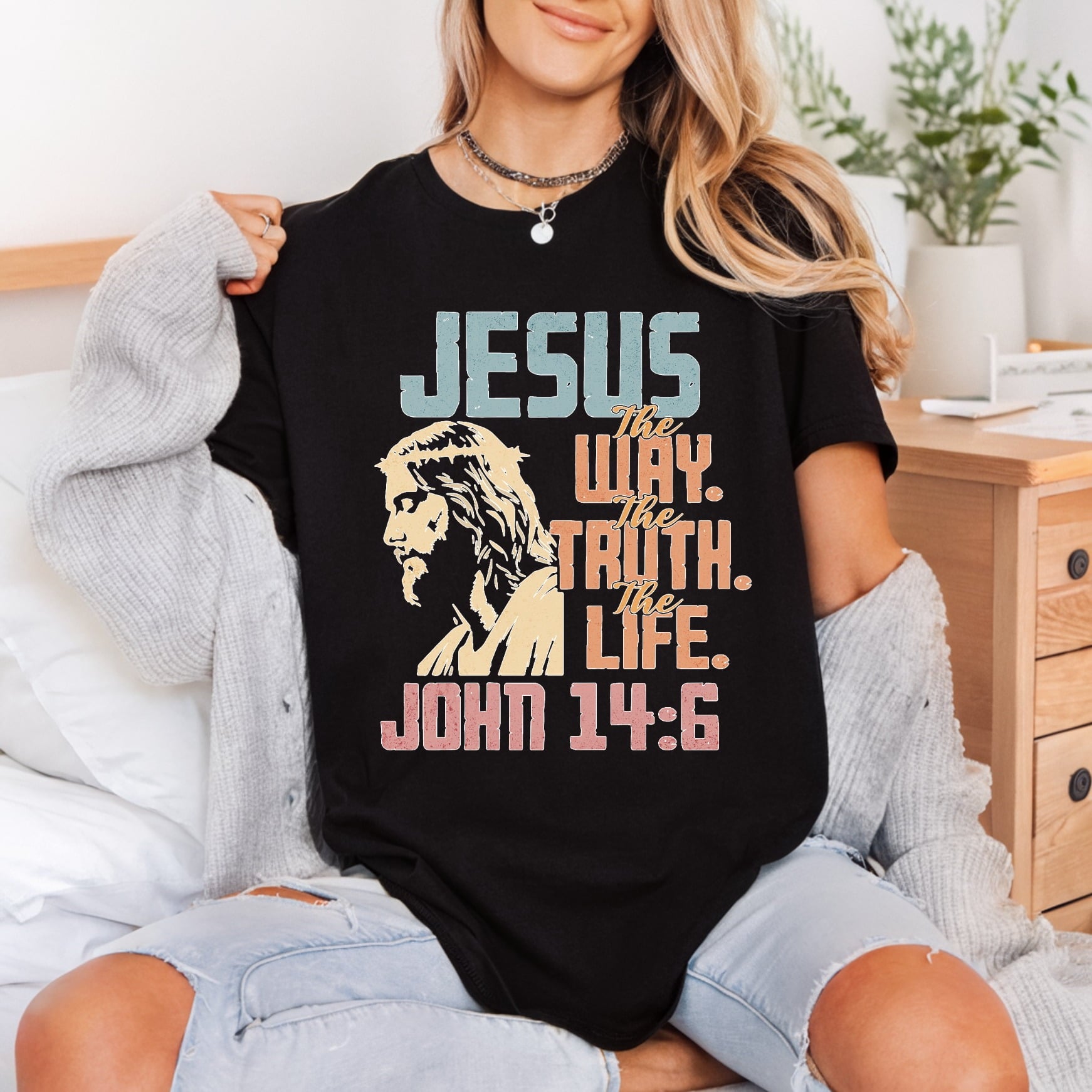 Jesus Way Truth Life Christian Faith Ready to Press DTF Transfer for Dtf