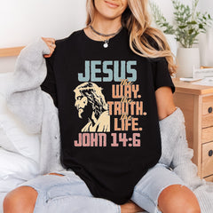 Jesus Way Truth Life Christian Faith Ready to Press DTF Transfer for Dtf