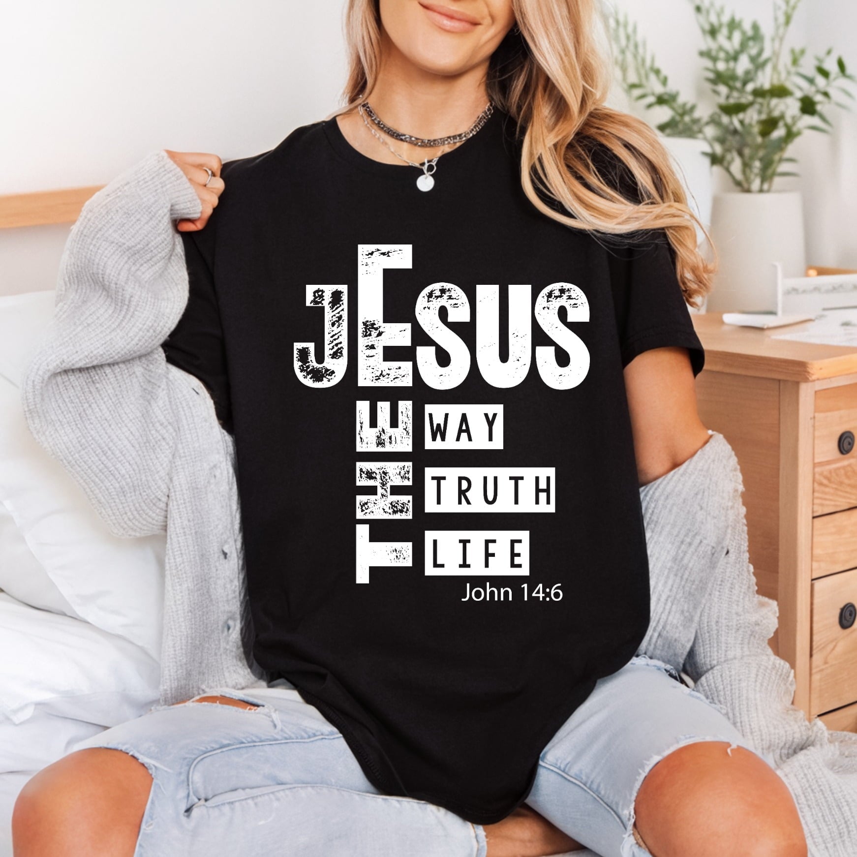 Jesus Way Truth Life Christian Faith Ready to Press DTF Transfer for Dtf