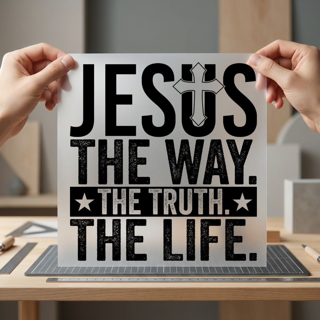 Jesus Way Truth Life Christian Faith Ready to Press DTF Transfer for Dtf