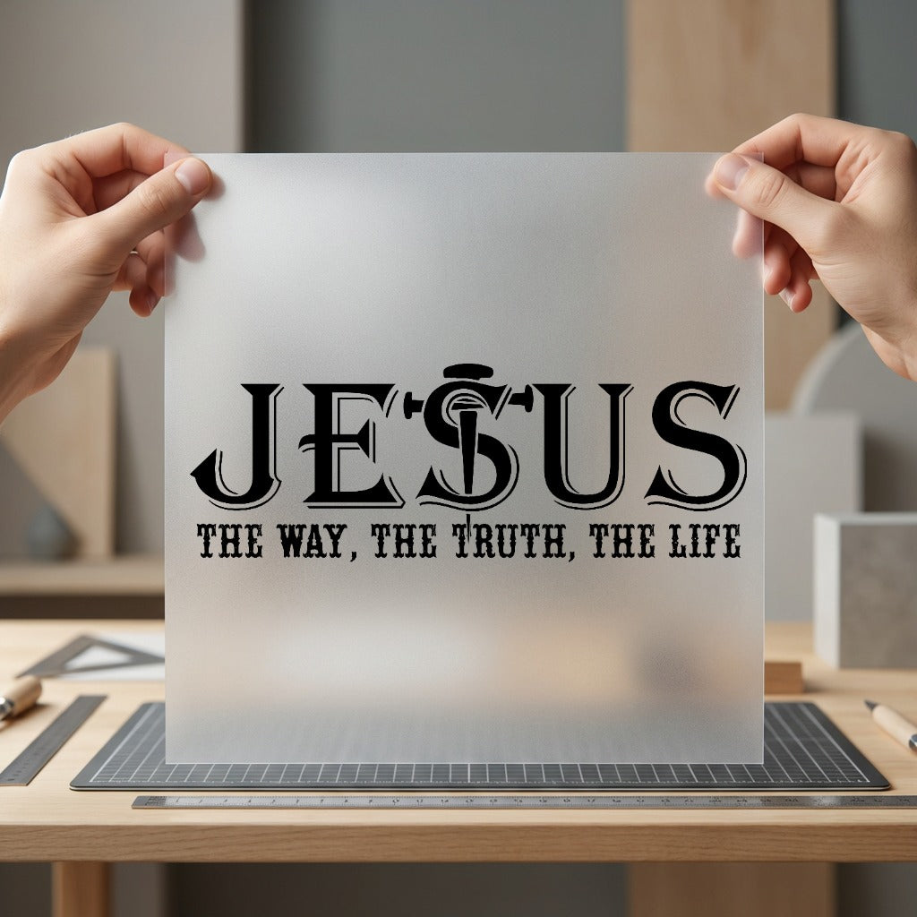 Jesus Way Truth Life Christian Faith Ready to Press DTF Transfer for Dtf