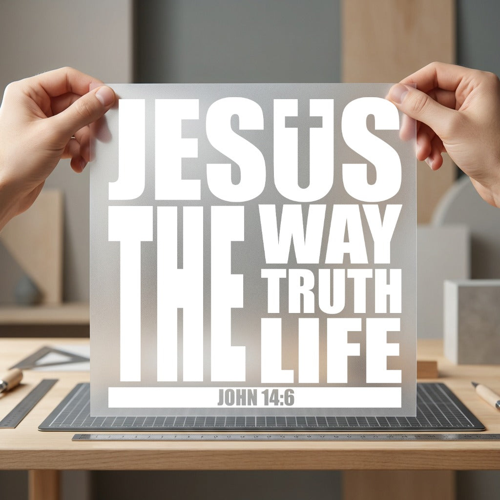 Jesus Way Truth Life Christian Faith Ready to Press DTF Transfer for Dtf