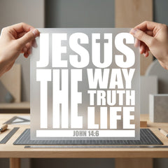Jesus Way Truth Life Christian Faith Ready to Press DTF Transfer for Dtf