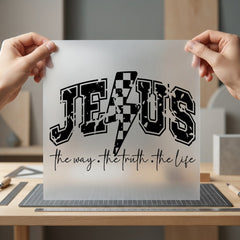 Jesus Way Truth Life Christian Faith Ready to Press DTF Transfer for Dtf