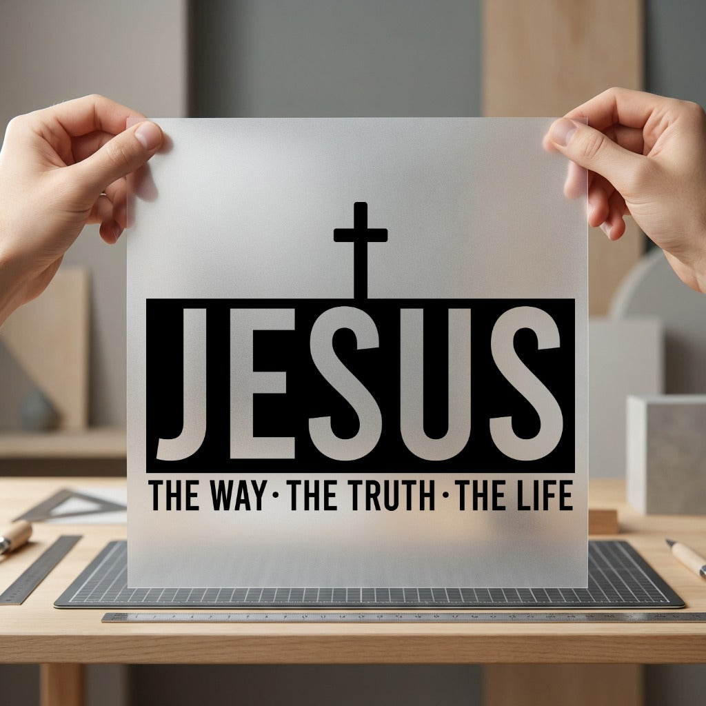 Jesus Way Truth Life Christian Faith Ready to Press DTF Transfer for Dtf