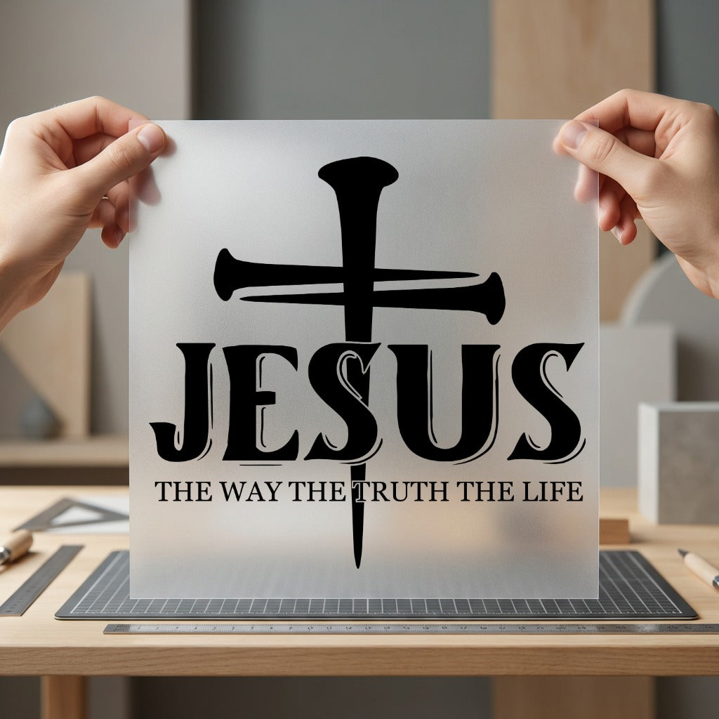 Jesus Way Truth Life Christian Faith Ready to Press DTF Transfer for Dtf