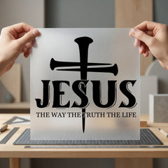 Jesus Way Truth Life Christian Faith Ready to Press DTF Transfer for Dtf