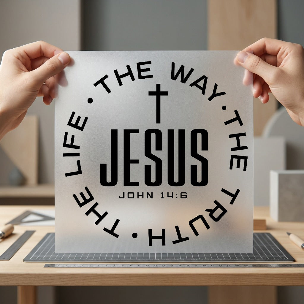 Jesus Way Truth Life Christian Faith Ready to Press DTF Transfer for Dtf