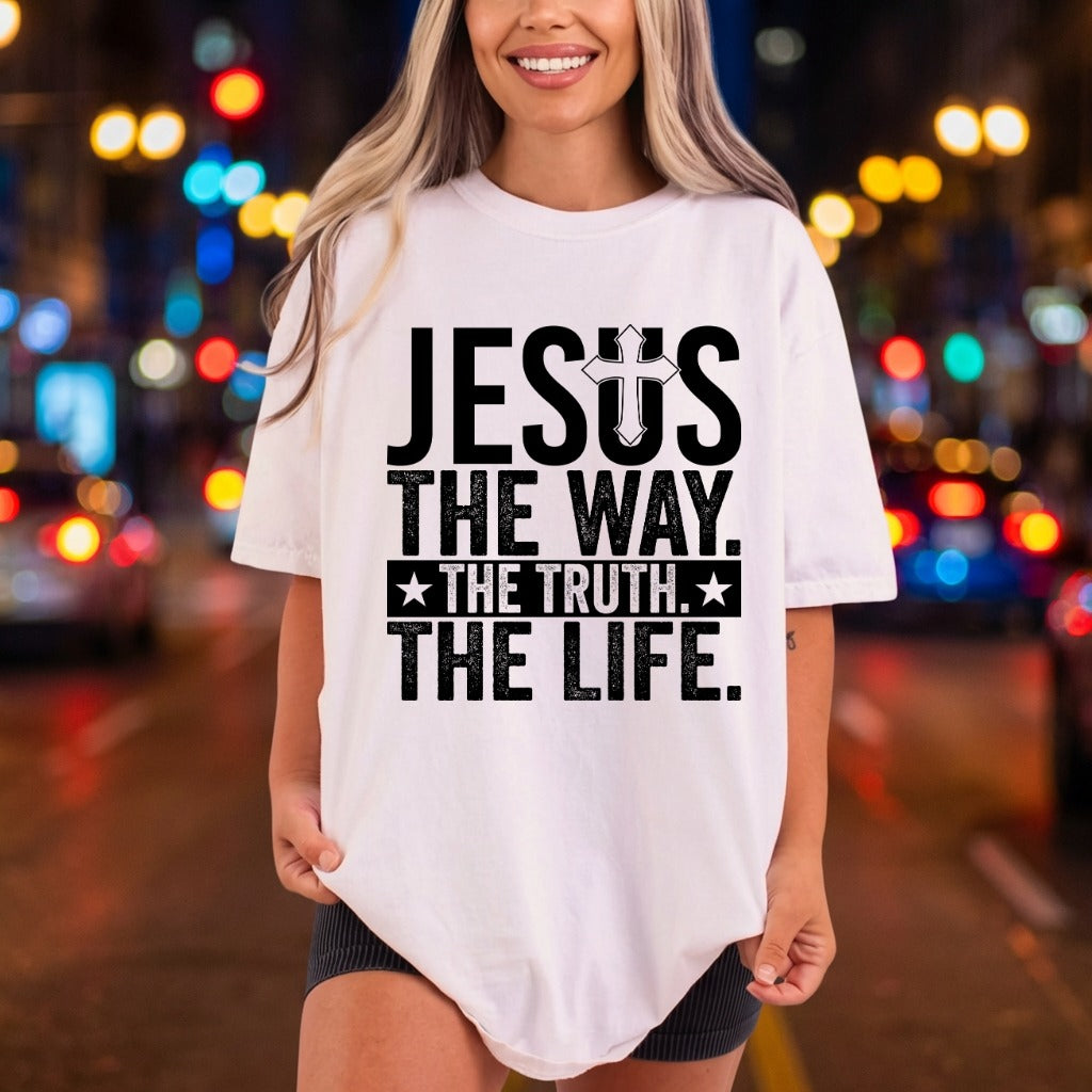 Jesus Way Truth Life Christian Faith Ready to Press DTF Transfer for Dtf