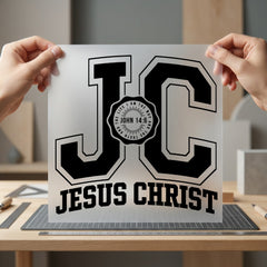 John Collegiate Diy Christian Faith Ready to Press DTF Transfer for Dtf