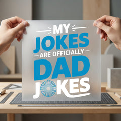 Jokes Officially Dad Funny Dad Funny Ready to Press DTF Transfer for Dtf