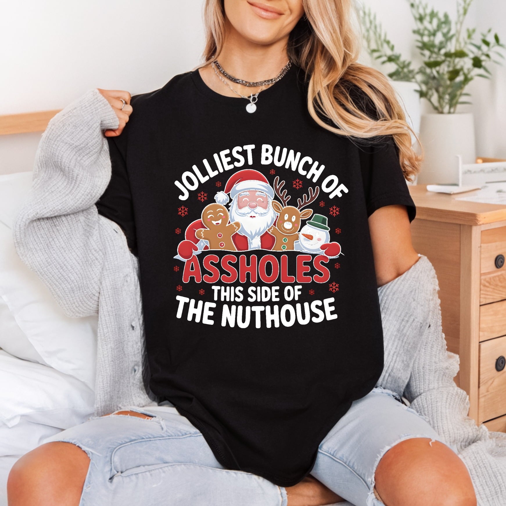 Jolliest Bunch Funny Christmas Christmas Funny Ready to Press DTF Transfer for Dtf